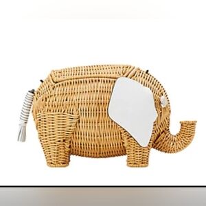 Kate Spade Tiny Wicker Elephant Crossbody, VGUC